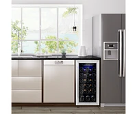 Slickblue 15 Inch 30-Bottle Wine Cooler with Temperature Memory