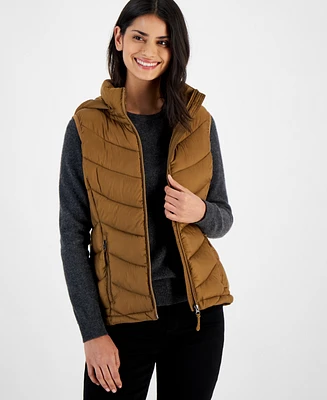 Charter Club Women's Packable Hooded Puffer Vest