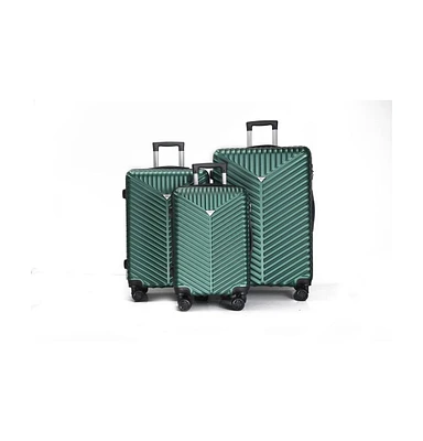 Mirage Luggage Gilana Abs Hard shell Lightweight 360 Dual Spinning Wheels Combo Lock 3 Piece Set