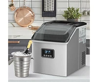Slickblue 48 lbs Stainless Self-Clean Ice Maker with Lcd Display