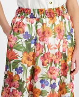 I.n.c. International Concepts Petite Textured Floral-Print Maxi Skirt, Created for Macy's