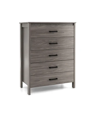 Slickblue Modern 5-Drawer Multipurpose Chest Dresser with Metal Handles