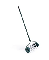 Slickblue 18 Inch Rolling Lawn Aerator with Anti-slip Handle and Tine Spikes