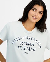 Grayson Threads, The Label Juniors' Italia Pasta Club Graphic-Print Tee