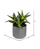 Vickerman 10" Artificial Green Aloe Plant.
