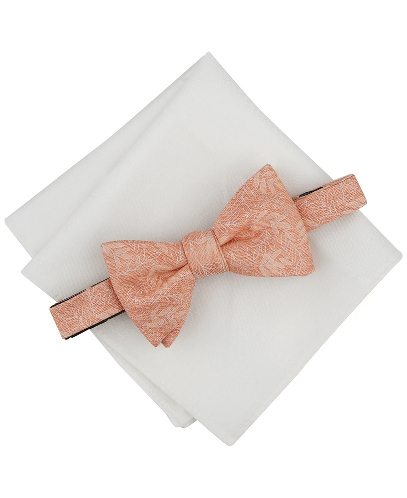 Bar Iii Men's Floral Bow Tie & Solid Pocket Square Set, Created for Macy's