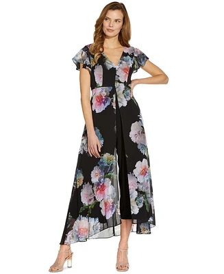 Adrianna Papell Floral Print Jumpsuit