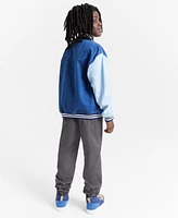 Epic Threads Little and Big Boys Cotton Denim Varsity Jacket, Created for Macy's