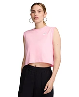 Nike Women's Sportswear Club Cropped Sleeveless T-Shirt