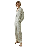 Lilysilk Women's Printed Silk Pajama Set for Women