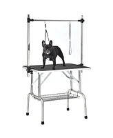 Streamdale Furniture 36 Professional Dog Pet Grooming Table Adjustable Heavy Duty Portable with Arm & Noose & Mesh