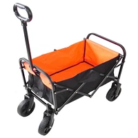 Streamdale Furniture Folding Wagon Garden Shopping Beach Cart (Black+Yellow)