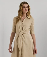 Lauren Ralph Women's Linen Shirt Dress