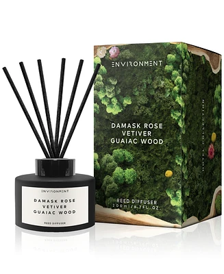 Environment Damask Rose, Vetiver & Guaiac Wood Diffuser (Inspired by 5-Star Luxury Hotels), 6.7 oz.