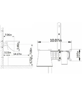 Streamdale Furniture Wall Mount Widespread Bathroom Faucet