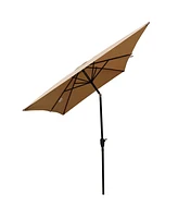 Streamdale Furniture 6 X 9FT Patio Umbrella Outdoor Waterproof Umbrella With Crank And Push Button Tilt