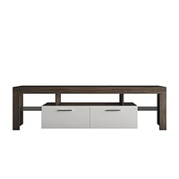 20 Minutes Quick Assembly Brown Simple Modern Tv Cabinet Floor Cabinet Floor Tv Wall Cabinet