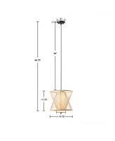 Aria Geodesic Bamboo Pendant