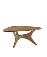 Simplie Fun Blaze Triangle Wood Coffee Table