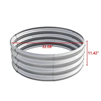 32.0811.4" Tall Round Raised Garden Bed, Metal Raised Beds for Vegetables, Outdoor Garden Raised Planter Box, Backyard Patio Planter Raised Beds
