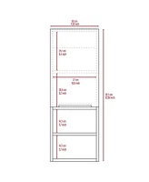 Streamdale Furniture Mila Bathroom Cabinet, Two Internal Shelves, Two External Shelves, Single Door - White