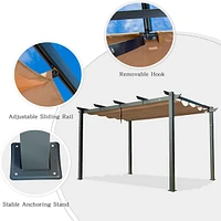 Streamdale Furniture Aluminum Pergola with Retractable Sun Shade