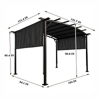 Retractable Canopy Pergola for Outdoor Spaces