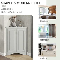 Triangle Bathroom Storage Cabinet with Adjustable Shelves