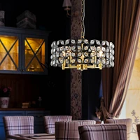 Modern Crystal Chandelier For Living-Room Round Cristal Lamp Luxury Home Decor Light Fixture