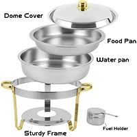 Simplie Fun Round Buffet Catering Dish For Home And Outdoor 2 Pcs/ Sets