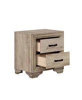 Streamdale Furniture Natural Finish Nightstand for Bed Side Table