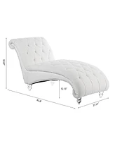 Streamdale Furniture Tufted Armless Chaise Lounge Chair