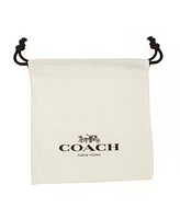 Coach Faux Stone Signature Logo Charm Bib Necklace