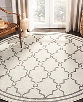 Safavieh Amherst AMT414 Ivory and Gray 7' x 7' Round Area Rug