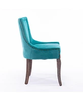 Ultra Side Dining Chair, Thickened Fabric Chairs With Neutrally Toned Solid Wood