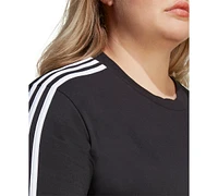 adidas Plus Essentials 3-Stripes Boyfriend T-Shirt Dress