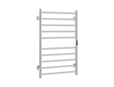 Slickblue 10-bar Heated Wall Mounted Towel Warmer with Timer-Silver