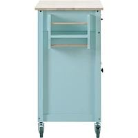 Wood Top Kitchen Island Cart
