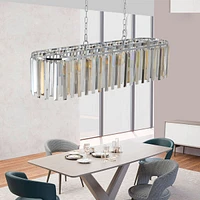 Modern Oval Crystal Ceiling Chandelier Luxury Home Decor Light Fixture
