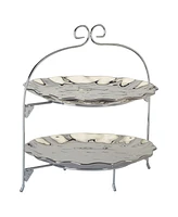 Certified International Silver Coast 2 Tier Rack with 11" Plates