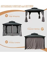 Streamdale Furniture 12' X 12' Hardtop Gazebo, Aluminum Metal Gazebo