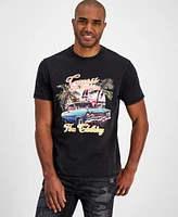 Guess Men's Fine Clothing Short Sleeve Crewneck Summer Car Graphic T-Shirt