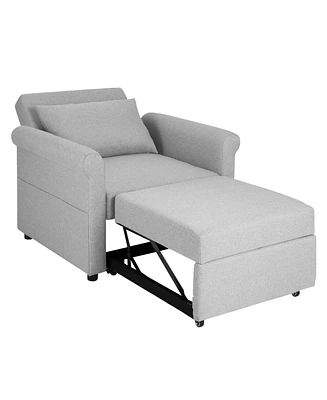 Slickblue 3-in-1 Pull-out Convertible Adjustable Reclining Sofa Bed