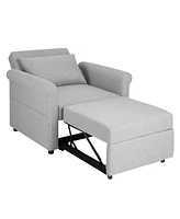 Slickblue 3-in-1 Pull-out Convertible Adjustable Reclining Sofa Bed