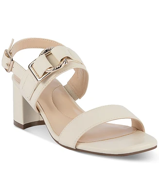 Jones New York Women's Yahssa Buckled Block Heel Dress Sandals