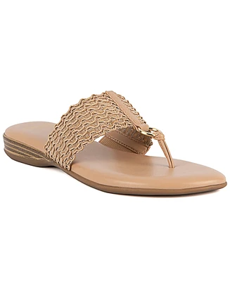 Jones New York Women's Sonal Woven Thong Flat Sandals