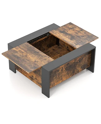 Slickblue Coffee Table with Sliding Top and Hidden Compartment