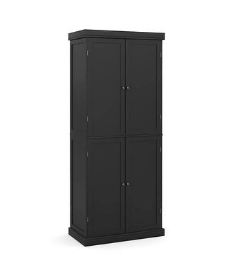 Slickblue Buffet Cabinet with 6-Tier Shelves and 4 Doors