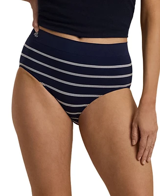 Lauren Ralph Seamless Striped Jersey High-Rise Brief Underwear, 4L0094