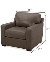 Radley 38" Leather Chair, Created for Macy's